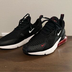 Nike Air Max 270 Black and Red Men's Shoes